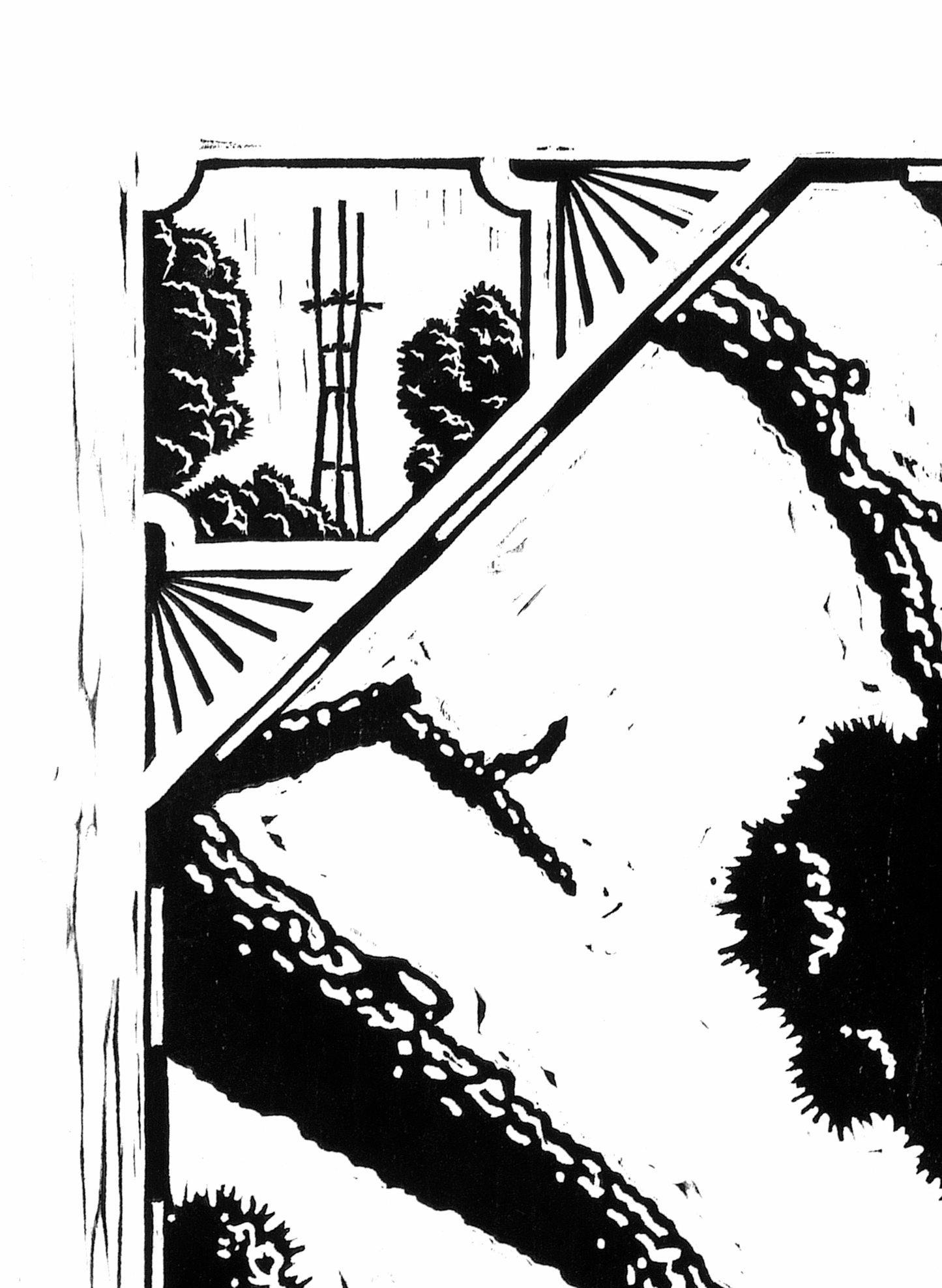 Sutro From Below - Block Print