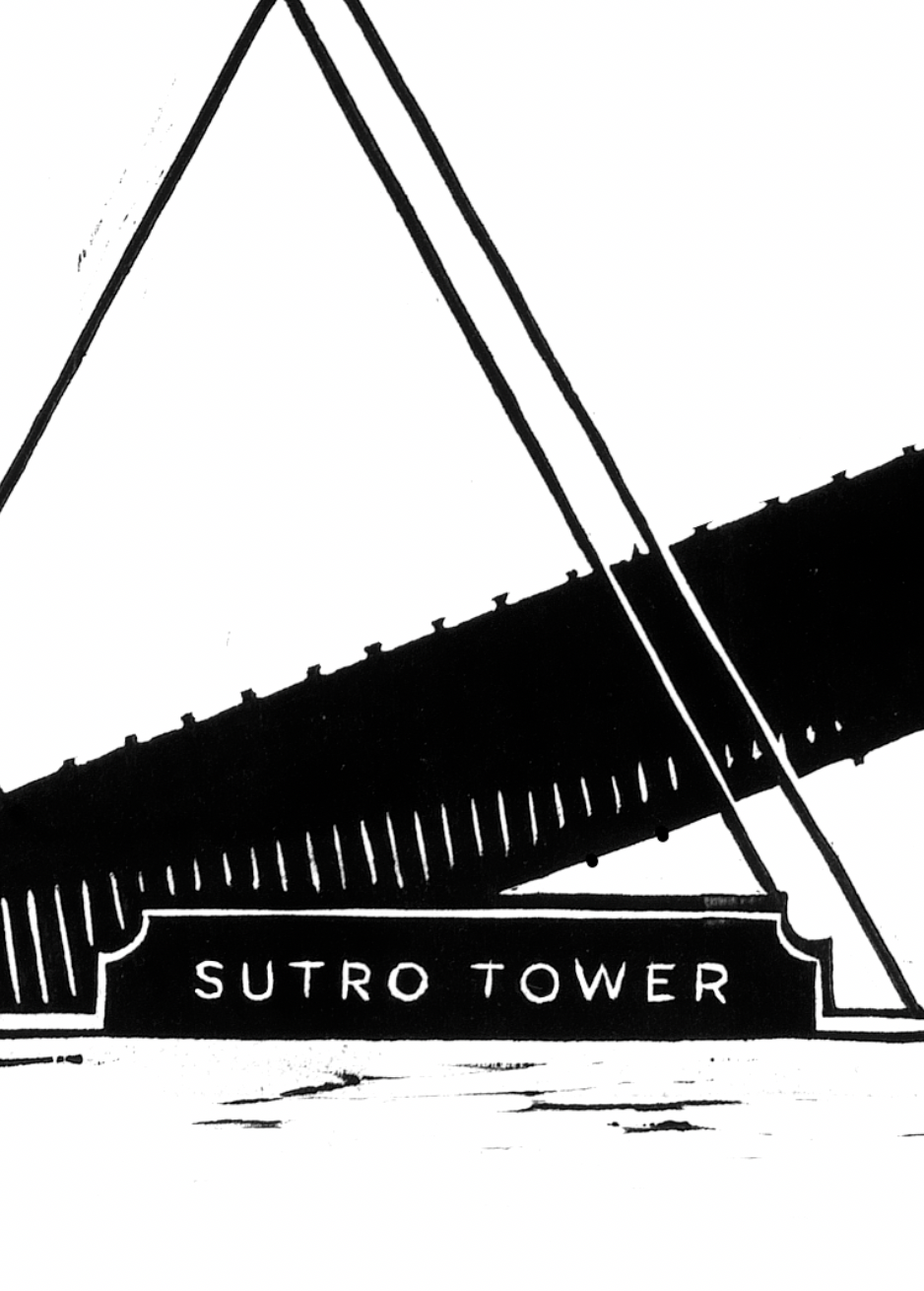 Sutro From Below - Block Print